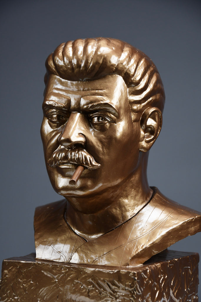 Frank Kozik x Kidrobot “Smokin’ Joe Stalin bronze bust 2007 limited edition of 50 - Art Toys
