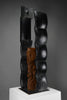 “Fratelli” (Brothers), Ebonized wood totemic sculpture by Alberto Cabiddu 1998 - Art