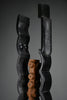 “Fratelli” (Brothers), Ebonized wood totemic sculpture by Alberto Cabiddu 1998 - Art