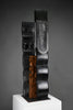 “Fratelli” (Brothers), Ebonized wood totemic sculpture by Alberto Cabiddu 1998 - Art