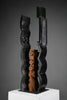 “Fratelli” (Brothers), Ebonized wood totemic sculpture by Alberto Cabiddu 1998 - Art
