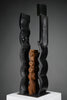 “Fratelli” (Brothers), Ebonized wood totemic sculpture by Alberto Cabiddu 1998 - Art