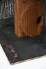 “Fratelli” (Brothers), Ebonized wood totemic sculpture by Alberto Cabiddu 1998 - Art