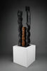 “Fratelli” (Brothers), Ebonized wood totemic sculpture by Alberto Cabiddu 1998 - Art