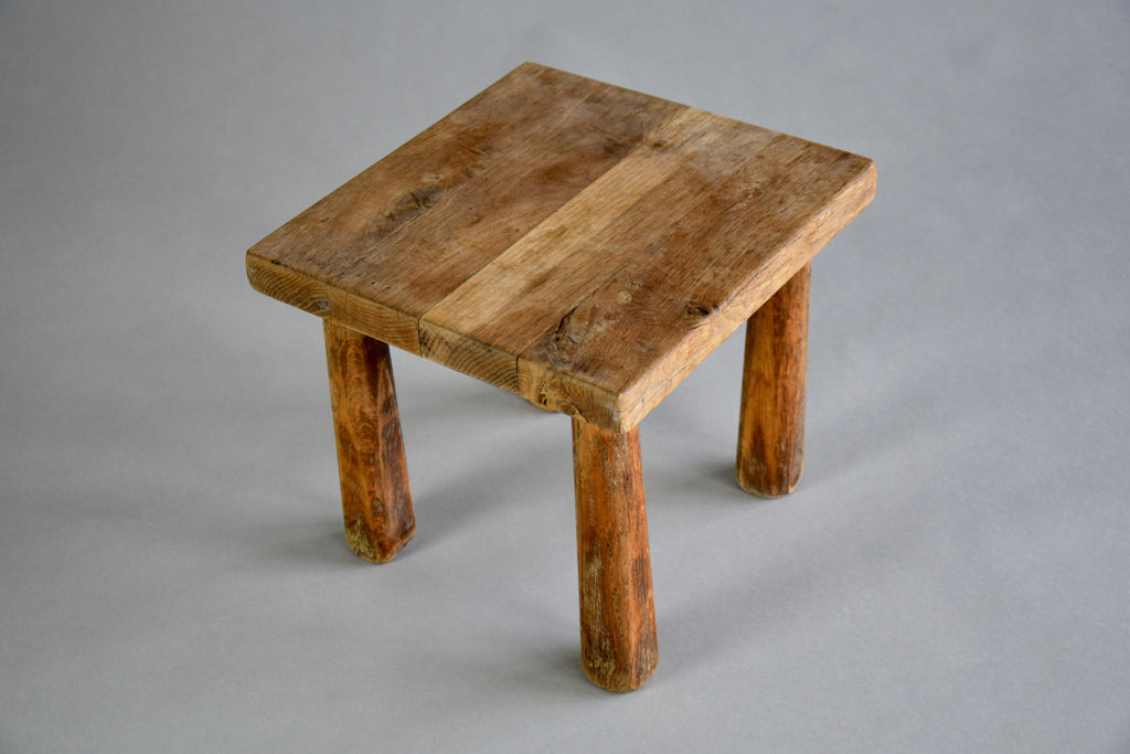 French Mid-Century Modern Pine Stool in the Style of Charlotte Perriand - Furniture