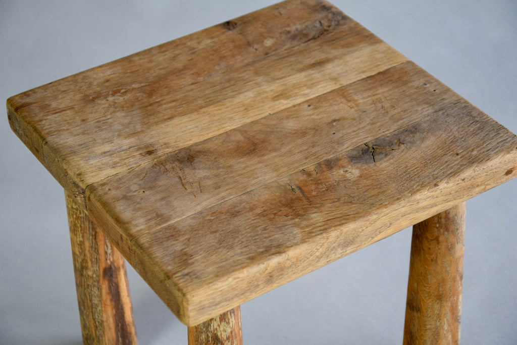 French Mid-Century Modern Pine Stool in the Style of Charlotte Perriand - Furniture
