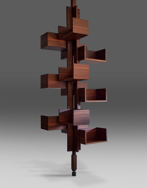 Gian Franco Frattini Mid Century Modern Jatoba Bookmill - Furniture