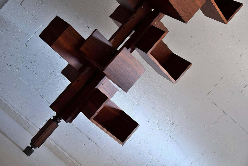 Gian Franco Frattini Mid Century Modern Jatoba Bookmill - Furniture