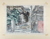 Gio Shirakawa bridge signed limited edition woodblock print by Junzo Inatsugi - Art
