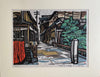 Gio Shirakawa bridge signed limited edition woodblock print by Junzo Inatsugi - Art