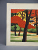 “Gioji Temple Kyoto”, original Japanese woodblock print Artist’s Proof by Masao Ido 1986 - Art