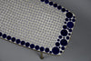 Grey and Blue Glass Mosaic Brass Mid-Century Modern Side Table - Furniture