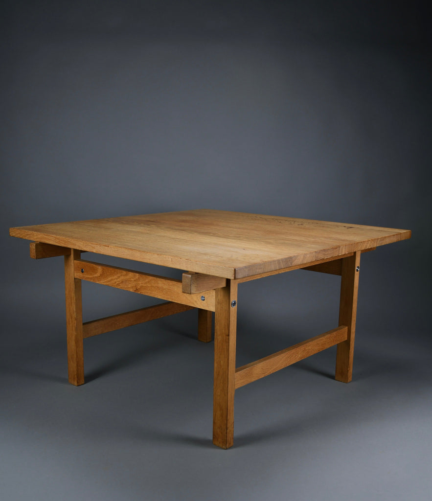 Hans J. Wegner for Andreas Tuck Solid Oak Club Table Denmark 1960s – Scandinavian Modern Icon - Furniture