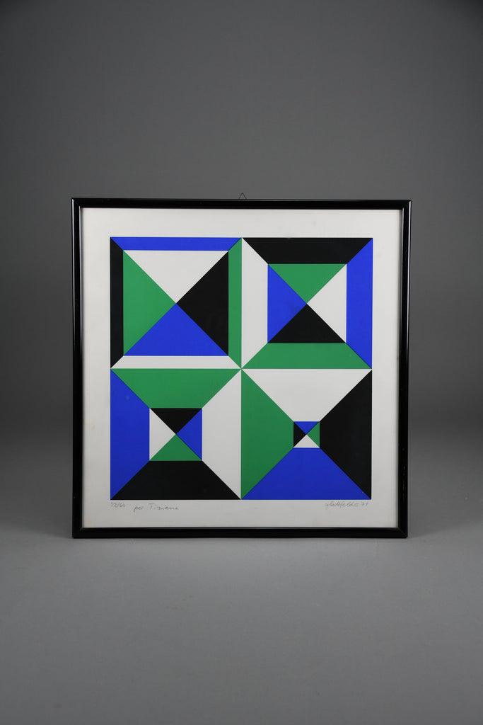 Hans-Jörg Glattfelder untitled op art geometric composition - Art
