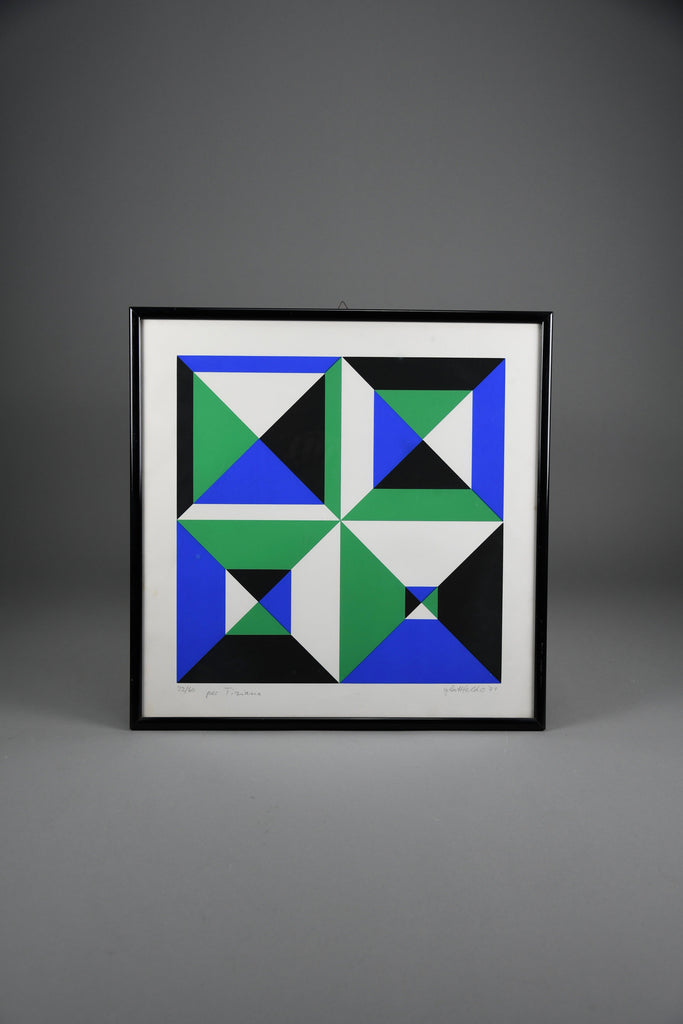 Hans-Jörg Glattfelder untitled op art geometric composition - Art