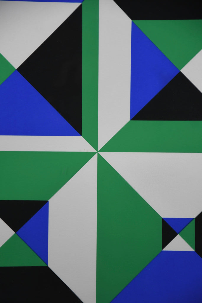 Hans-Jörg Glattfelder untitled op art geometric composition - Art