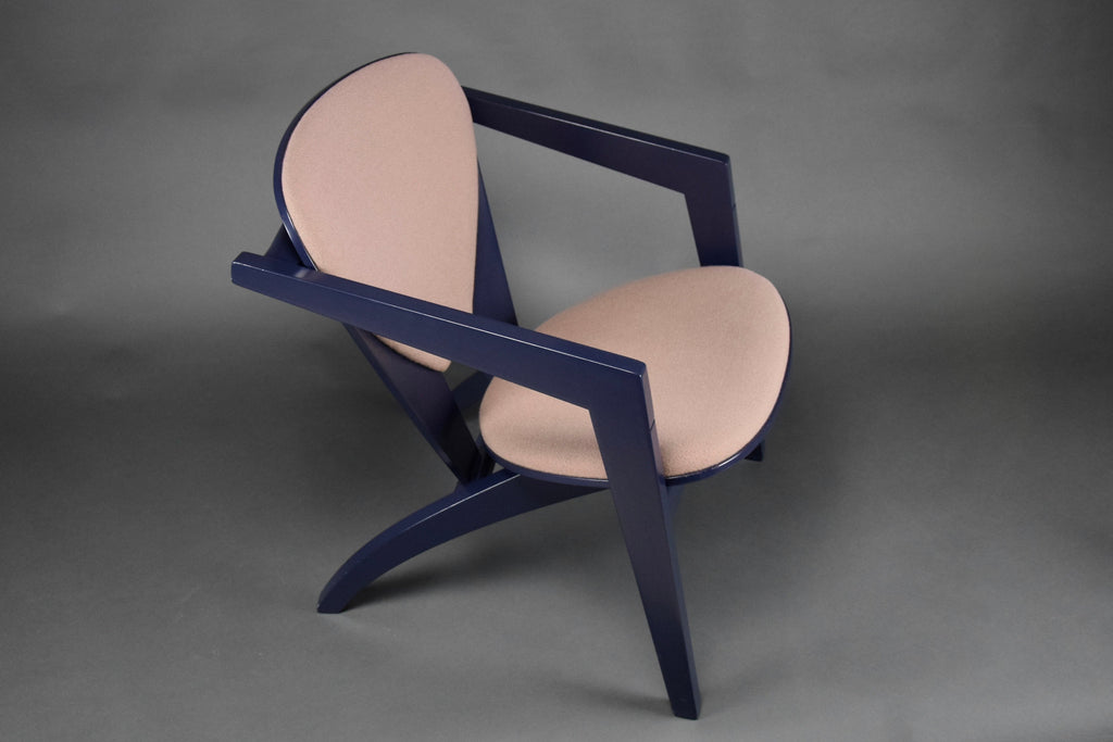 Hans Wegner Blue Lounge Chairs GE 460 - lounge chair