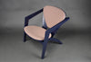 Hans Wegner Blue Lounge Chairs GE 460 - lounge chair