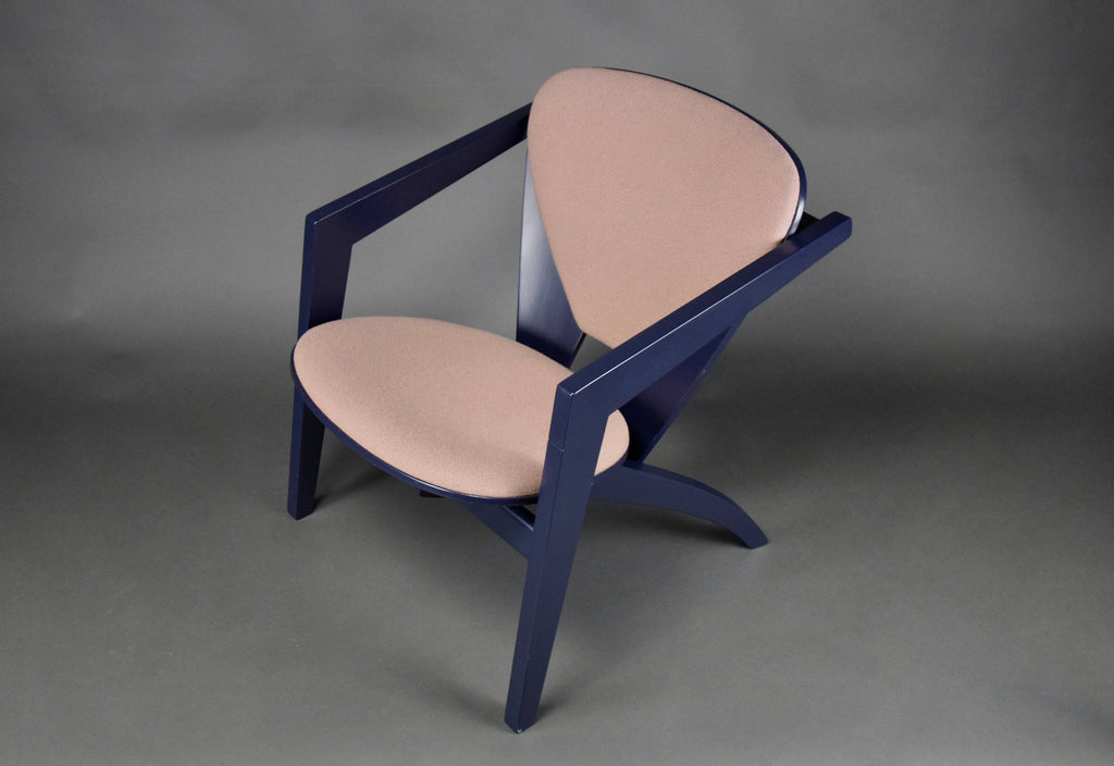 Hans Wegner Blue Lounge Chairs GE 460 - lounge chair