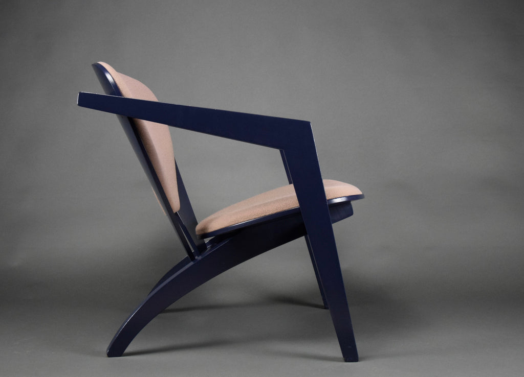 Hans Wegner Blue Lounge Chairs GE 460 - lounge chair