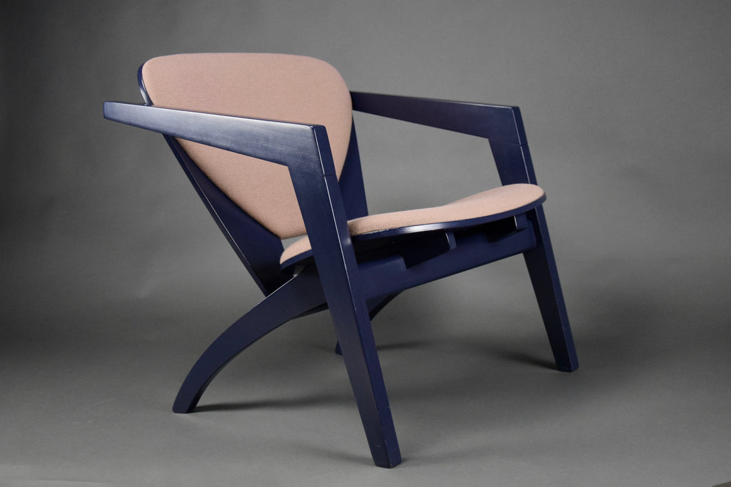 Hans Wegner Blue Lounge Chairs GE 460 - lounge chair