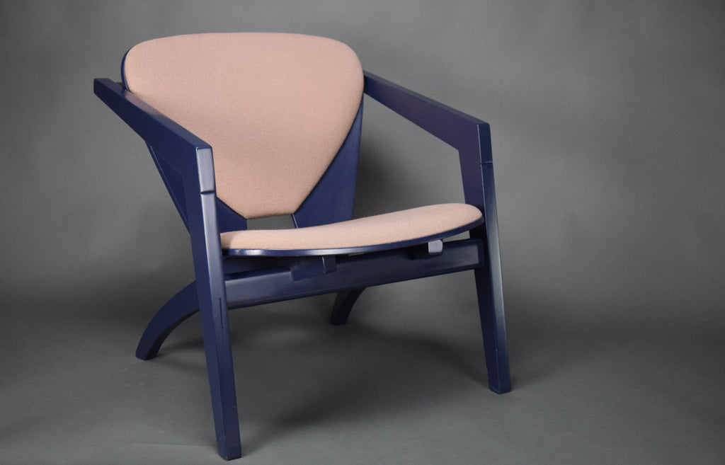 Hans Wegner Blue Lounge Chairs GE 460 - lounge chair