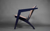 Hans Wegner Blue Lounge Chairs GE 460 - lounge chair