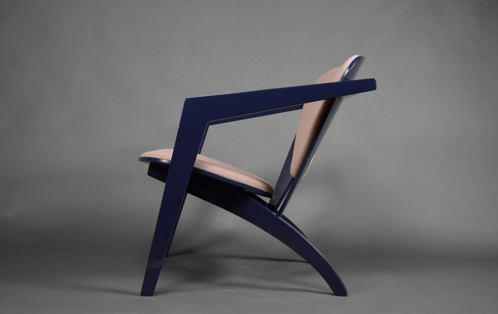 Hans Wegner Blue Lounge Chairs GE 460 - lounge chair