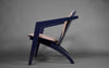 Hans Wegner Blue Lounge Chairs GE 460 - lounge chair
