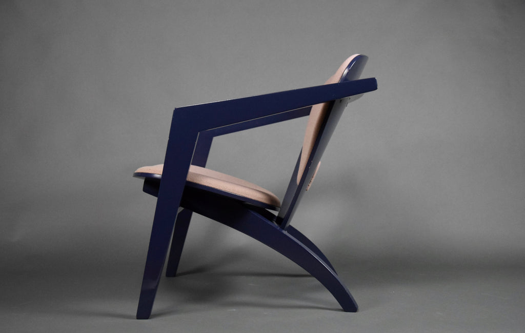 Hans Wegner Blue Lounge Chairs GE 460 - lounge chair