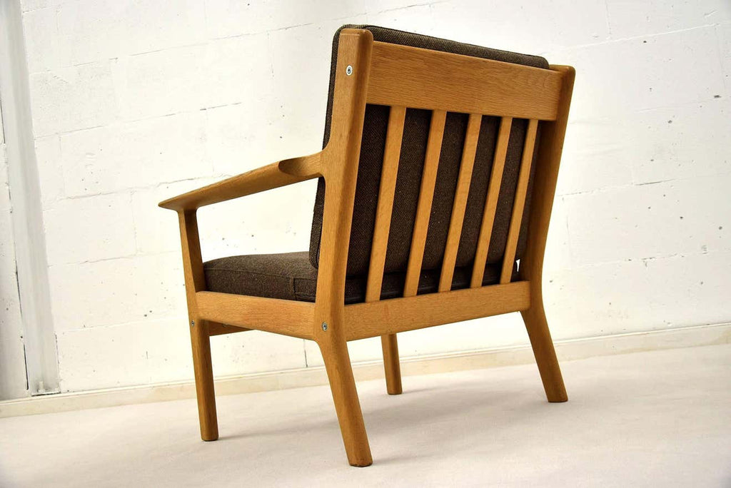 Hans Wegner Mid Century Modern Brown Lounge Chair - Furniture