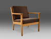 Hans Wegner Mid Century Modern Brown Lounge Chair - Furniture