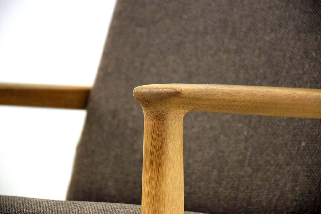 Hans Wegner Mid Century Modern Brown Lounge Chair - Furniture