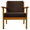Hans Wegner Mid Century Modern Brown Lounge Chair - Furniture