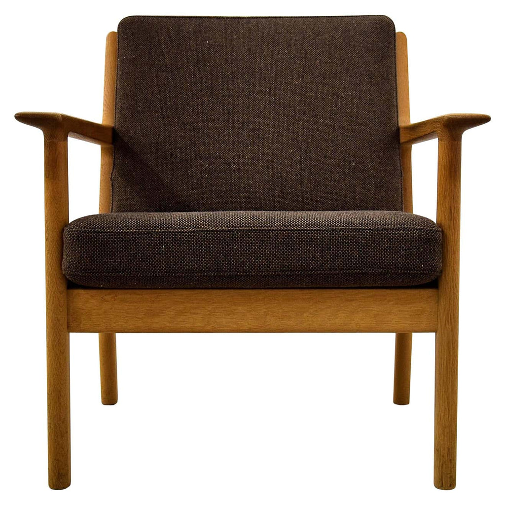 Hans Wegner Mid Century Modern Brown Lounge Chair - Furniture