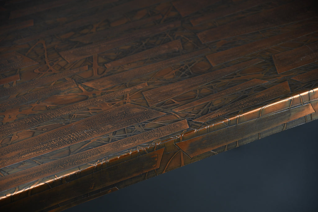 Heinz Lilienthal sculptural hammered copper coffee table Germany 1960s - Furniture