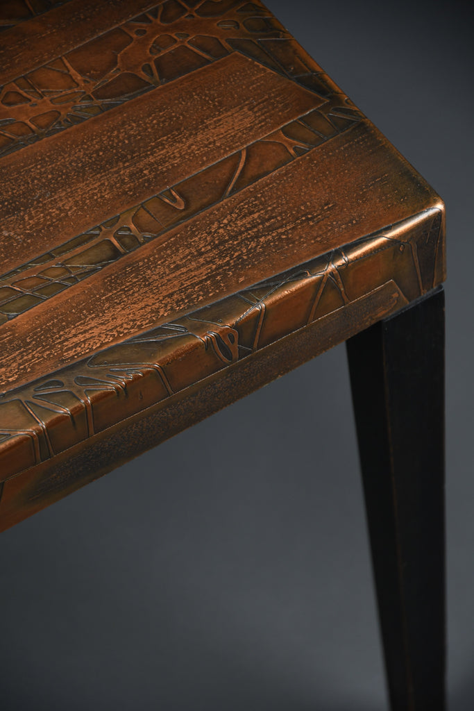 Heinz Lilienthal sculptural hammered copper coffee table Germany 1960s - Furniture