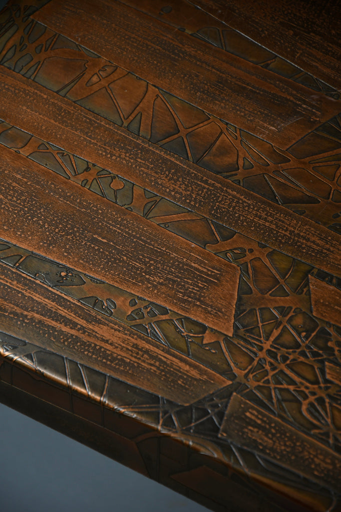 Heinz Lilienthal sculptural hammered copper coffee table Germany 1960s - Furniture