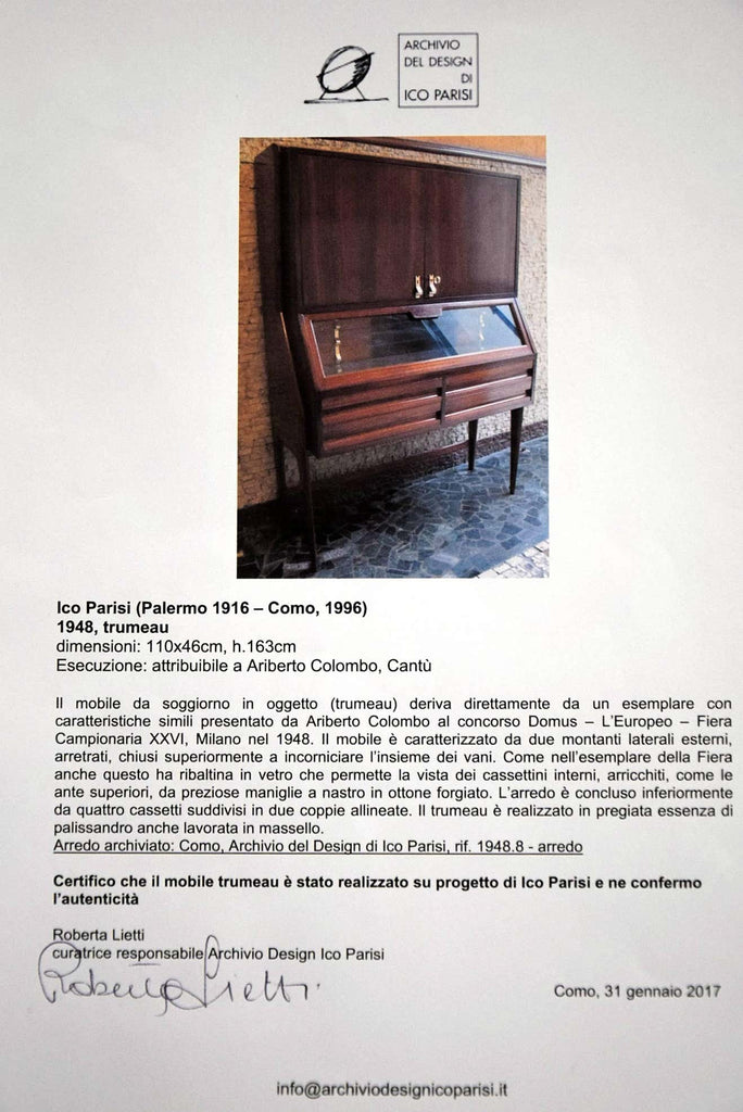 Ico Parisi Mid-Century Modern Jatoba Wood Credenza - Furniture