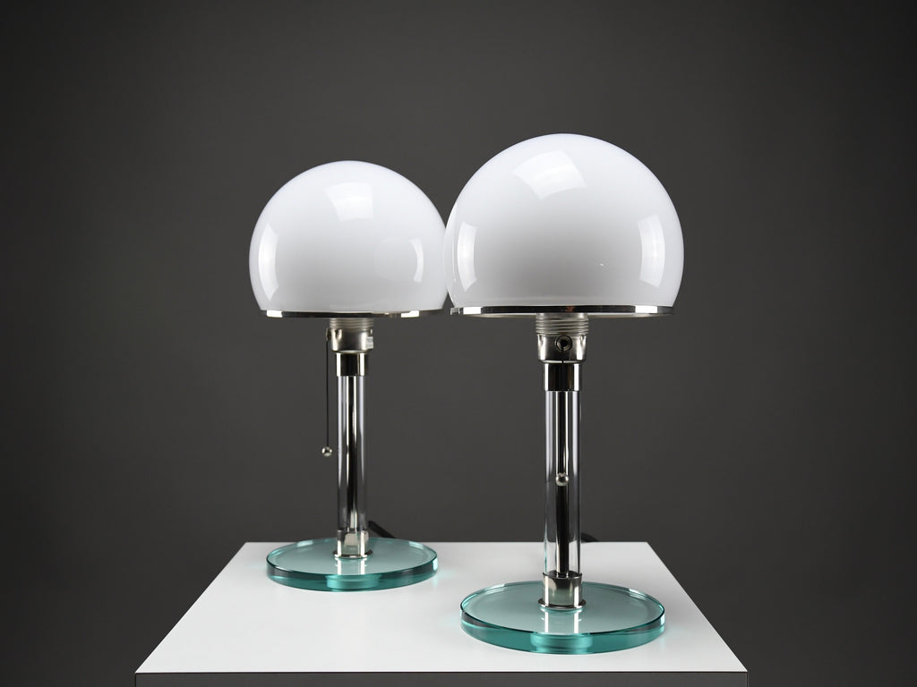 Iconic Pair of Bauhaus WG24 table lamps by Prof. Wilhelm Wagenfeld - Lighting