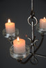 iittala mid century modern wrought iron and glass ceiling candle holder - Decor