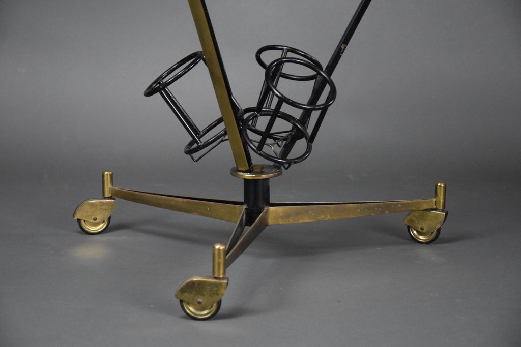 Italian 1960 Brass and Glass Bar Trolley - Furniture