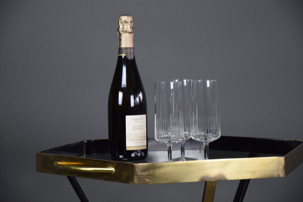 Italian 1960 Brass and Glass Bar Trolley - Furniture