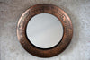 Italian Copper Mid-Century Modern Round Wall Mirror by M.Furgeri - Decor