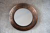 Italian Copper Mid-Century Modern Round Wall Mirror by M.Furgeri - Decor