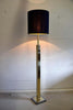 Italian Hollywood Regency Brass and Chrome Willy Rizzo Floor Lamp - Lighting