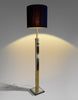 Italian Hollywood Regency Brass and Chrome Willy Rizzo Floor Lamp - Lighting