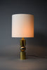 Italian Late 1960’s Brass Table Lamp With Ivory Colored Shade - Lighting