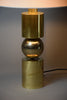 Italian Late 1960’s Brass Table Lamp With Ivory Colored Shade - Lighting