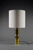 Italian Late 1960’s Brass Table Lamp With Ivory Colored Shade - Lighting